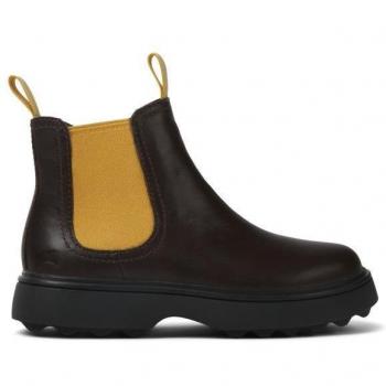 Camper Kids Smooth Leather Boots - Dark Brown, Size 28