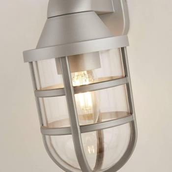Aplique de Exterior Contemporáneo Seaside Plata IP44 E27