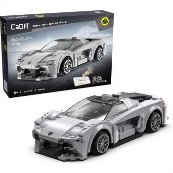 CaDA 1:18 Lotus Evija Building Blocks Set con App y Control Remoto, Modelo de Coche Deportivo, 308 Piezas