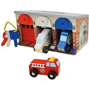Melissa & Doug - Garaje con Camiones de Rescate