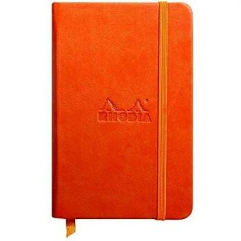 Cuaderno Rhodiarama - Liso Naranja mandarina 9x14