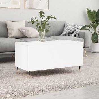 Mesa de centro blanca 90x44,5x45 cm en madera contrachapada multicapa Vidaxl