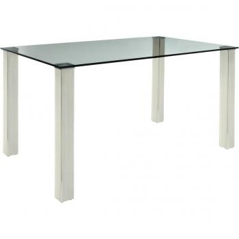 Mesa de comedor de metal y cristal Shiro II