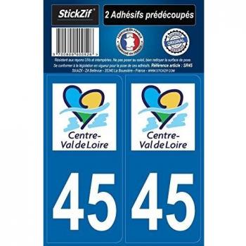 Autocolante STICKZIF SR45 - Set de 2 Adhesivos para Placas del Departamento 45