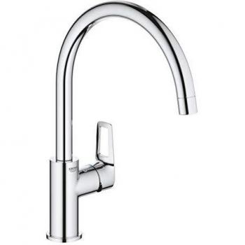 Grifo Monomando Grohe 31368001 BauLoop - Renueva Tu Cocina - Giratorio - Cromado - Uso Recomendado: Fregadero