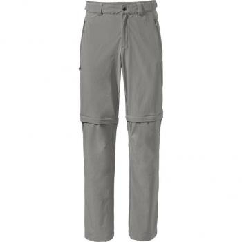 Vaude Farley Stretch Convertible T-Zip Pants III - Men's Hiking Pants in Stone Grey