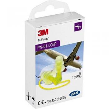 3M Tri-Flange Reusable Ear Plugs - 29 dB Noise Reduction - 1 Pair