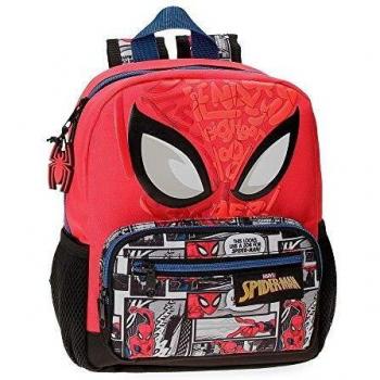 Marvel Spiderman Comic Mochila Preescolar Rojo 23x28x10 cms Poliéster 6,44L