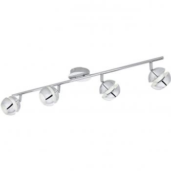 Spot LED Nocito 2 luces GU10 negro y dorado, regulable, IP20