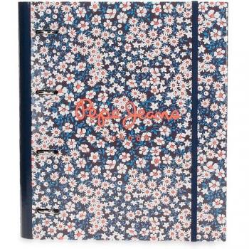 Cuaderno de anillas Pepe Jeans Leslie con goma, recambio y diseño exclusivo