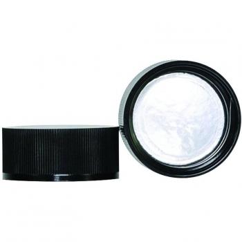 Wheaton 110063-190 Tapa De Polipropileno De 22 mm Con Revestimiento De Hoja Metalizada. Para Viales Dram 151062 Y 151067, Negro