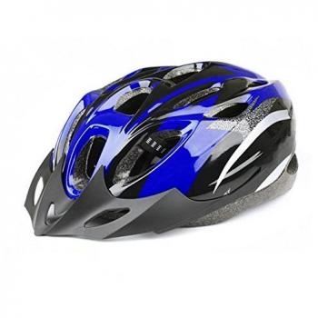 HAOXUAN Casco Bicicleta Bicicleta Compuesto De Emulación Ultra Qingqi Línea Sombreros, Casco De Seguridad Azul Negro Y Plata Un Tamaño