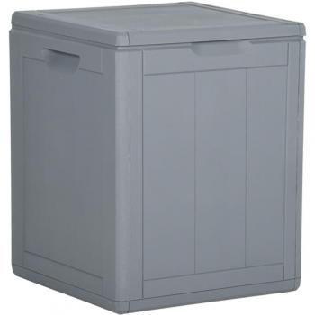 vidaXL Garden Storage Box 90L Grey PP Rattan