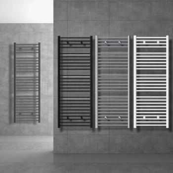 Radiador Toallero Cromado Moderno Sahara 400x1500 mm con Conexión Lateral y Kit de Montaje, Calentador Secador de Toallas con Protección contra Fugas