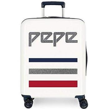 Pepe Jeans Taking off Maleta de cabina Beige 38x55x20 cms Rígida ABS Cierre TSA 38.4L 2,9Kgs 4 Ruedas dobles Equipaje de Mano