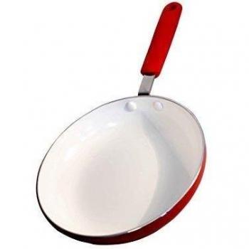 Mayestic - Sartén de cerámica y aluminio, 18 cm, color rojo