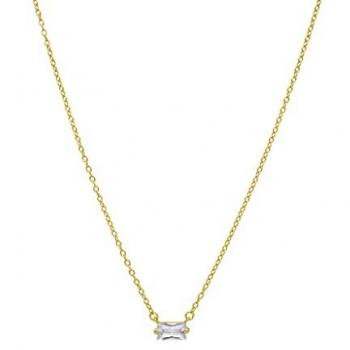 Collar Marea Splendid de Plata Dorada con Circonitas