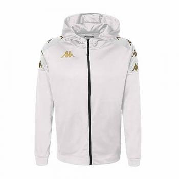 Sudadera Kappa Grevolo con Cremallera para Hombre, Color Blanco, Talla L