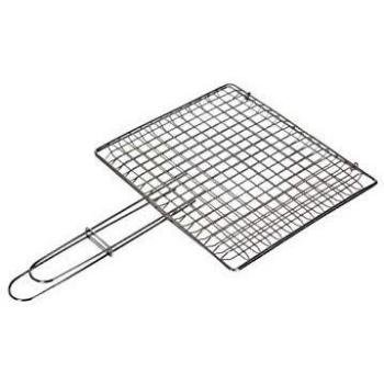 Sauvic Abombada para Carne o Pescado de 40x45 cm. sin Patas Parrilla para Barbacoa, Acero