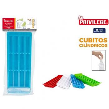 Cubitera Privilege para 12 Cubitos Cilíndricos de Plástico 29.5 x 11.5 x 3.5 cm