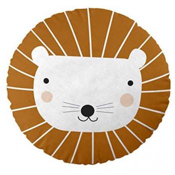 Cojín Redondo Infantil Jungle 40 cm con Relleno - Fabricado en España