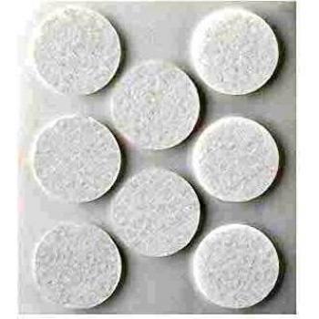 INOFIX 66704 Fieltros Sintéticos Adhesivos Plasfix, Paquete de 8 Unidades, Blanco, 27 Mm