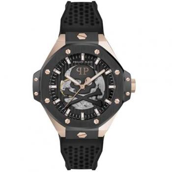 Philipp Plein Skeleton Royal Automatic Men's Watch, Black, Size: ONE SIZE
