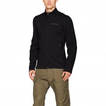 Marmot Drop Line Jacket Forro Polar, Chaqueta Para Exteriores Con Cremallera Completa, Transpirable, Resistente Al Viento, Hombre, Black, L