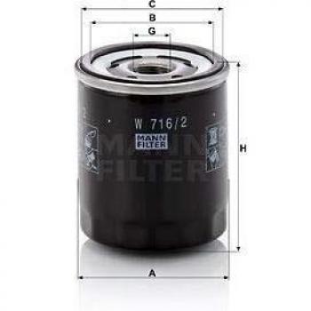 Filtro de aceite MANN-FILTER W 716/2