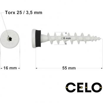 Tornillo Aislante IPS-H 55 Blanco RAL 9003 (Caja de 50)