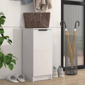 Mueble Zapatero de Madera Contrachapada Blanco Brillo 30x35x70 cm vidaXL