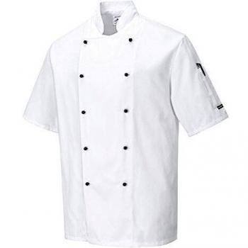 Chaqueta de Chef Portwest Kent Manga Corta Blanca 2XL