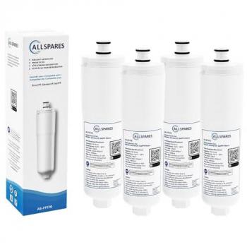 Filtro de agua AllSpares (4 unidades) para frigorífico compatible con Bosch, Siemens y Neff CS-52
