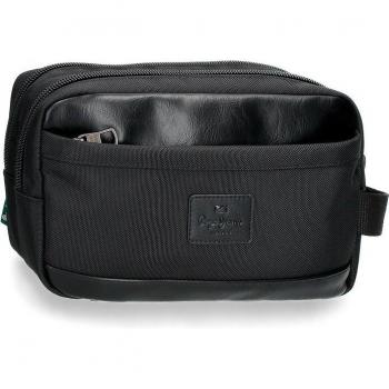 Neceser Pepe Jeans Sander Dos Compartimentos Adaptable negro