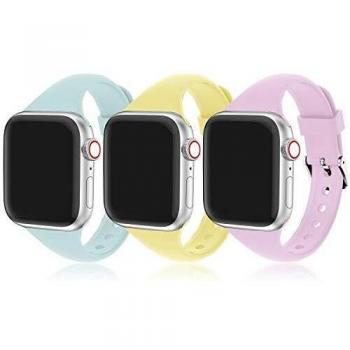 Supore Correa Apple Watch, Compatible con Apple Watch 44 mm 38 mm 42 mm 40 mm, Correa de Repuesto Deportiva Silicona Suave Ultrafina de Adecuada para Apple Watch SE/iWatch Series 6 5 4 3 2 1