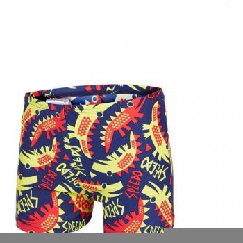 Speedo Bebés congobongo Essential Allover Aquashorts – Deep Indigo/riesgo rojo/Lime Punch, tamaño 6 – 9/Medium