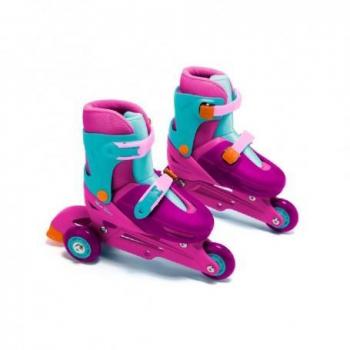 Patines en Línea Ajustables y Convertibles Rosa Talla 31-34