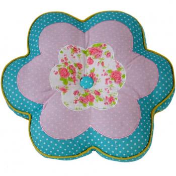 PAME 47604 - Cojín de tela, forma de flor, 43 x 8 cm