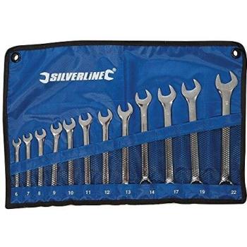Silverline 633799 - Llaves combinadas, 12 pzas