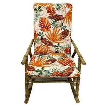 TIENDA EURASIA® Cojín para Tumbona de Jardín - Estampados Tropicales - Cojín Acolchado Relleno de Fibra - Medidas 120-180 x 50 x 10 cm - Ideal para tumbonas, sillas y hamacas.