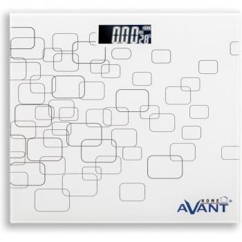 Báscula de Baño Avant AV6105 - Superficie de Vidrio Blanco, Rango de Peso 0.2-180KG con Encendido y Apagado Automático
