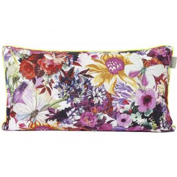 Funda de cojín HappyFriday Cuadrante decorativo multicolor HF Living Flowery 50 x 30 cm