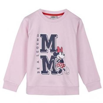Sudadera Infantil Rosa Minnie Mouse Algodón Cepillado Suave y Cómoda