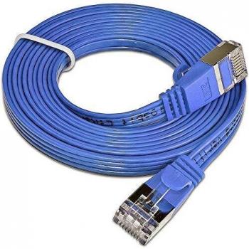 Cable de red plano Cat 6 U/FTP 5.00 m Azul Slim RJ45
