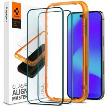 Protector de Pantalla de Vidrio Templado Spigen AlignMaster para iPhone 14 Pro Max - Pack de 2 Unidades