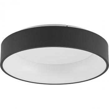 Plafón LED Arcchio Aleksi, redondo, Ø 45 cm, moderno, negro, hecho de metal, para cocina, 1 llama