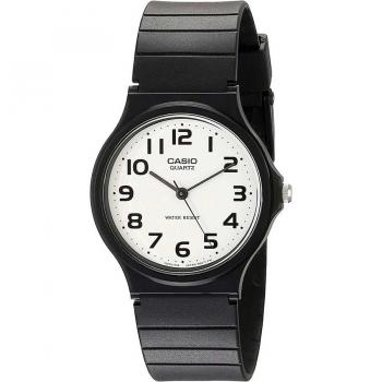 Casio MQ-24-7B2LD Analog Watch for Men, White Dial, Black Strap