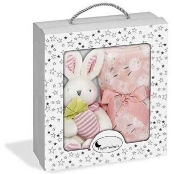 Set Peluche Manta Conejo Zanahoria Rosa