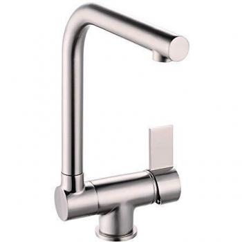 Mezclador de Fregadero Alto con Caño Abatible en Acero Inoxidable Cepillado Esperanza by Eurosanit