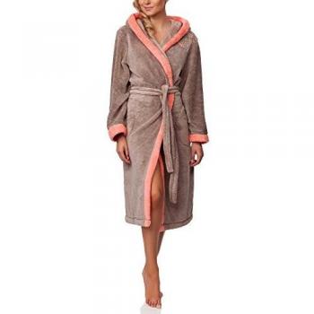 L&L Bata con Capucha Ropa de Casa Mujer LL0030
